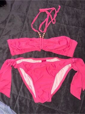 Hot Pink Two-Piece Bikini Set
